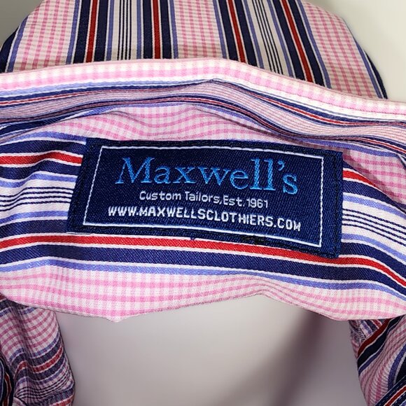 Men's Tailored Striped Shirt By Maxwell Clothiers, Hong Kong, Colors POP! - Picture 8 of 9